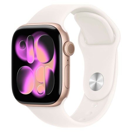 Watch Series 11, 42 mm, Rose Gold Aluminum Light Blush Sport Band S/M