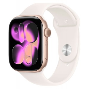 Умные часы Apple Watch Series 11, 46 mm, Rose Gold Aluminium Light Blush Sport Band M/L